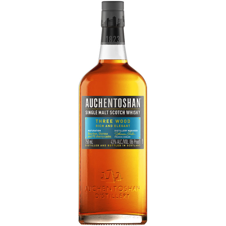 00850483000598_C1N1_en-GB1124_s01.jpg Auchentoshan Three Wood Single Malt Scotch Whisky 750 ml - Image 1