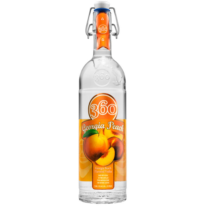 360-georgia-peach-flavored-vodka.jpg 360 Vodka Georgia Peach Flavored Vodka - Image 1