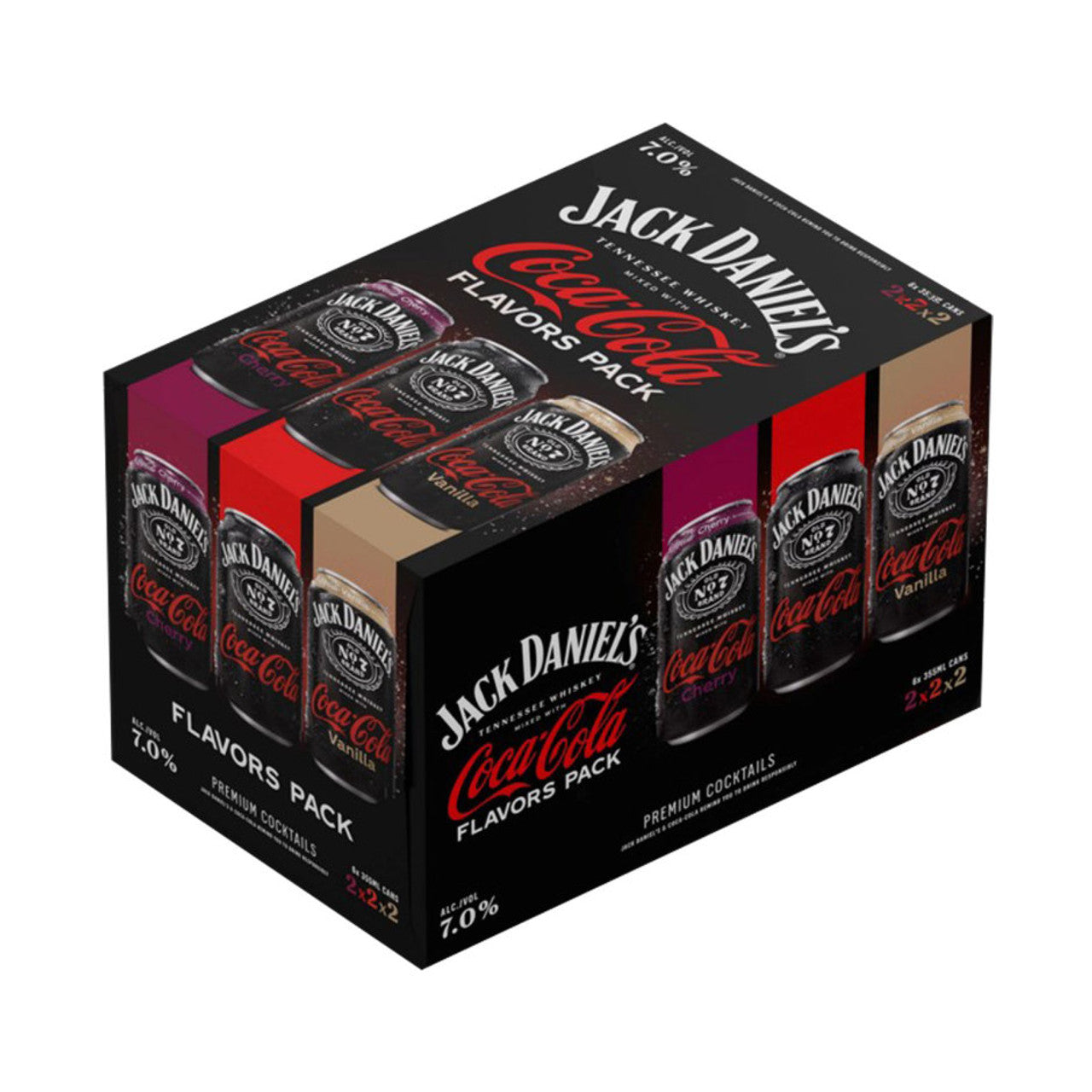 4026cf9409abdac5c5f0b9031f4bcfd9.jpg Jack Daniels & Coca Cola Flavors Pack 6pk Can - Image 1