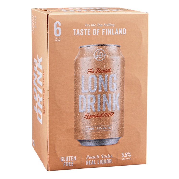 6b1865f84fd7339e4870dcf72dd1ce42.png Long Drink Peach 6pk - Image 1