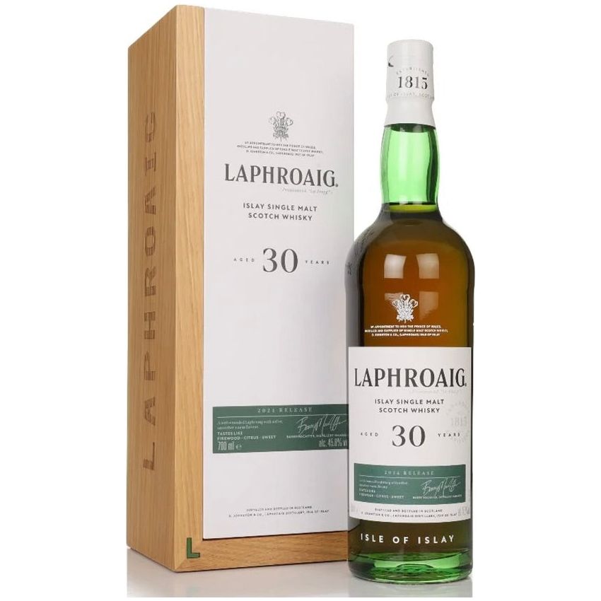 747F513F-EEF9-46A1-922E-6F4C48FA3149_1_201_a.jpg Laphroaig 30 Year 2024 Release Single Malt Scotch Whisky - Image 1