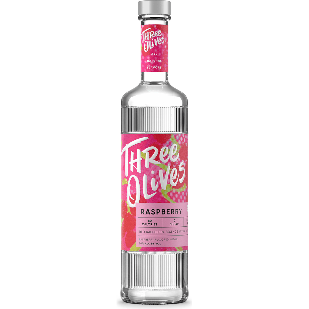 750-ml-three-olives-raspberry-vodka-1106425137.png Three Olives Raspberry Vodka - Image 1