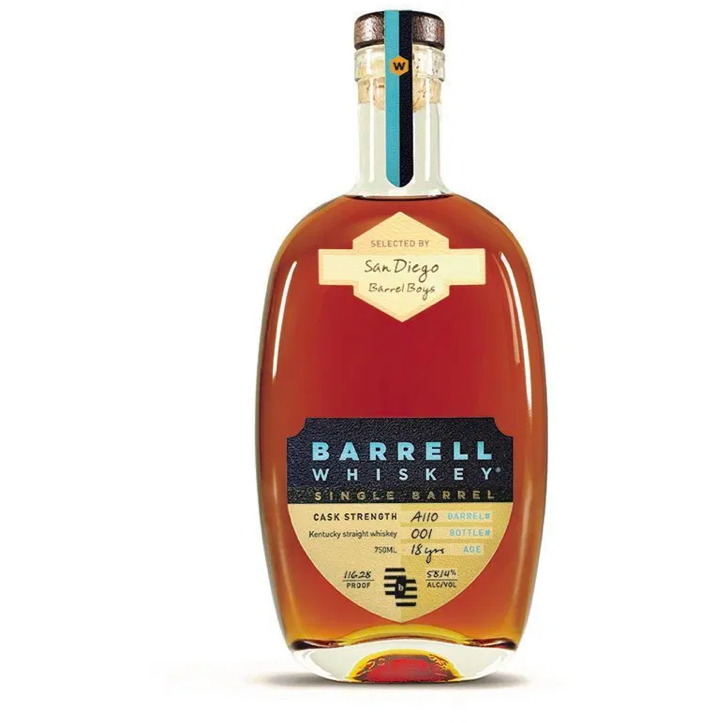 BarrellCraftSpirits18YearOldSanDiegoBarrelBoysSingleBarrelSelect.png Barrell Craft Spirits 18 Year Old 'San Diego Barrel Boys' Single Barrel Select - Image 1