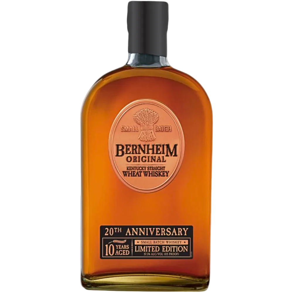 Bernheim20thAnniversary10YearWheatWhiskeyLimitedEdition.png Bernheim 20th Anniversary 10 Year Wheat Whiskey Limited Edition - Image 1