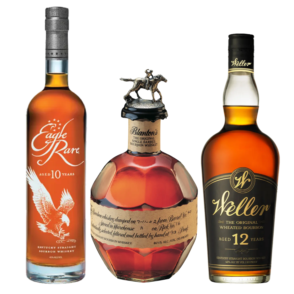Blanton_sOriginal_Weller12Year_EagleRare10YearAllocatedTrio.png Blanton's Original, Weller 12 Year, Eagle Rare 10 Year Allocated Trio - Image 1