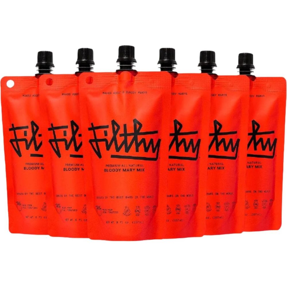 BloodyMaryMix6PouchPackMainImageB2C2022_LR.jpg Filthy Foods Bloody Mary Mix Pouches (6 Pack) - Image 1