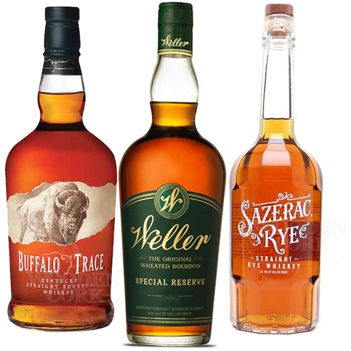 Buffalo-trace-bourbon-weller-special-reserve-bourbon-sezerac-rye-bundle.jpg W.L. Weller Special Reserve & Buffalo Trace Bourbon & Sazerac Rye Bundle - Image 1