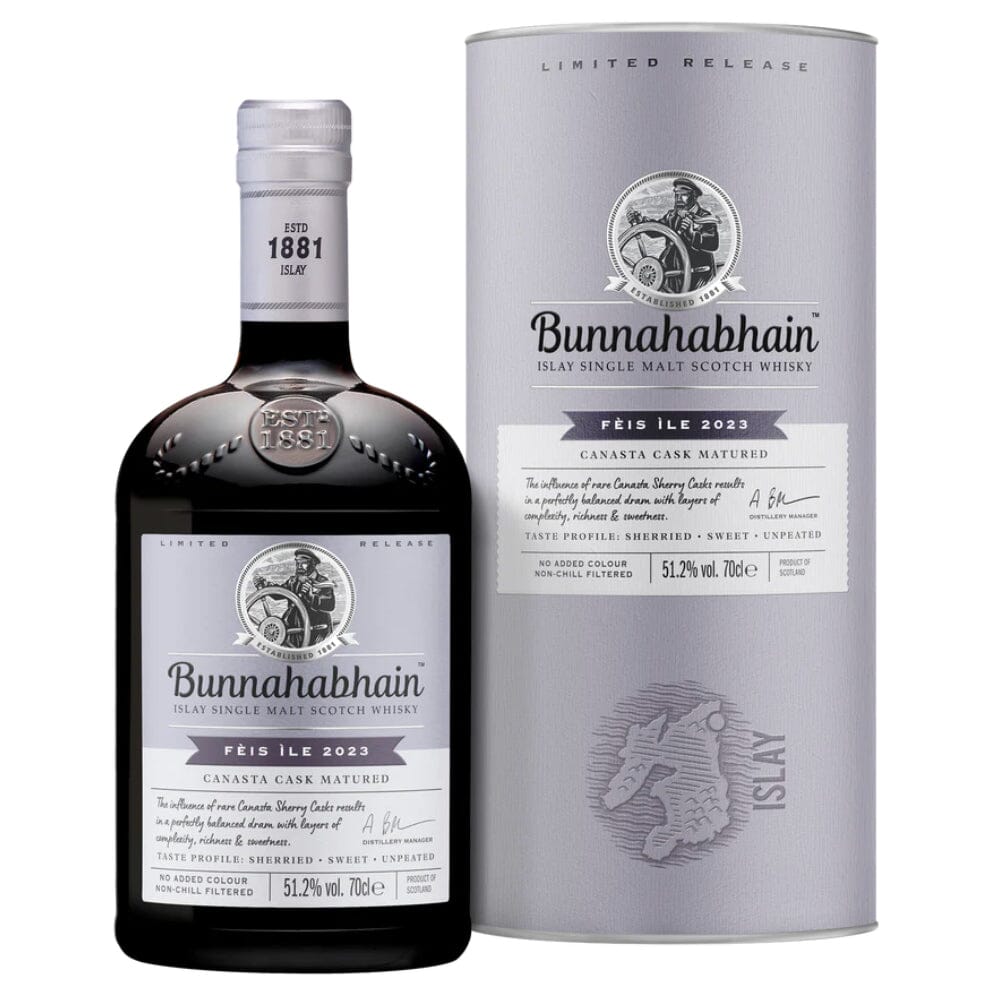BuyBunnahabhainFeisIle2023CanastaCaskMaturedOnline.jpg Bunnahabhain Fèis Ìle 2023 Canasta Cask Matured - Image 1