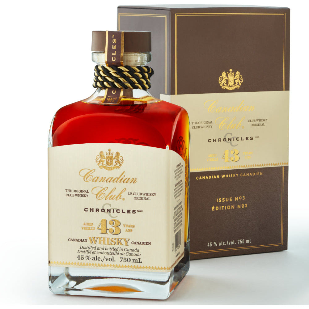 BuyCanadianClubChronicles43YearOldOnline_1800x1800_f1f16df7-6362-4ee0-9df3-c3cd75ca7d30.jpg Canadian Club 43 Year Old Chronicles Blended Canadian Whisky 750 ml - Image 1