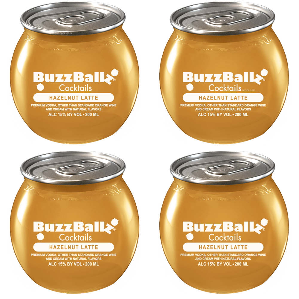 Buzzballz_Hazelnut_Latte_Pre-Mixed_Cocktails_4-Pack.png BuzzBallz Hazelnut Latte Pre-Mixed Cocktails 4-Pack - Image 1