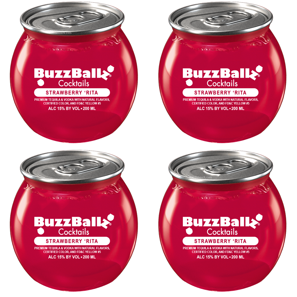 Buzzballz_Strawberry_RIta_Pre-Mixed_Cocktails_4-Pack.png BuzzBallz Strawberry 'Rita Pre-Mixed Cocktails 4-Pack - Image 1