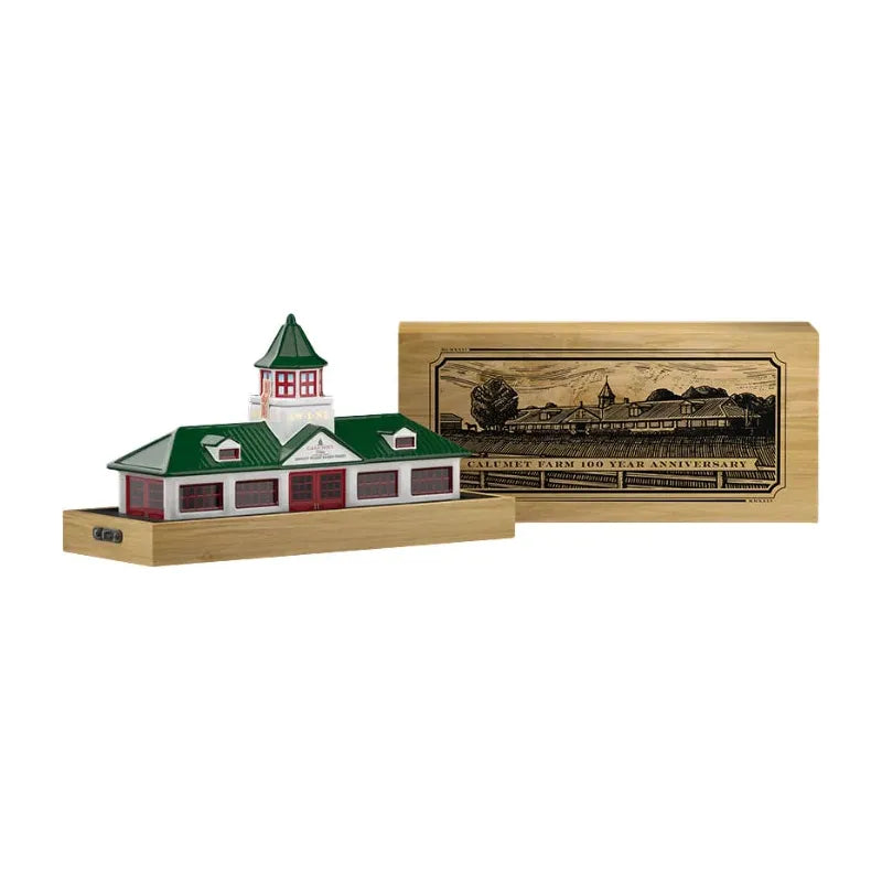 CalumetFarmBourbon100thAnniversaryCeramicFarmDecanter.jpg Calumet Farm Bourbon Ceramic Farm Decanter 100th Anniversary Release - Image 1