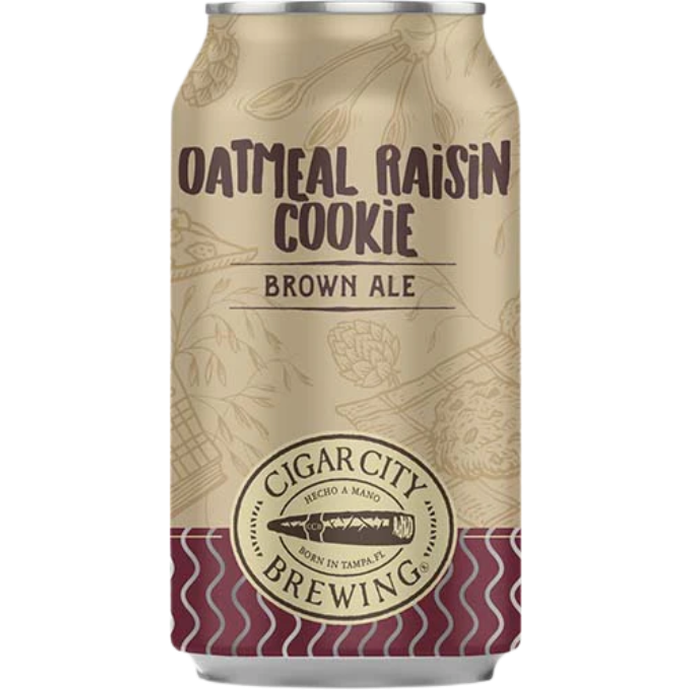 CigarCityOatmealRaisinCookieBrownAle4pkCn.png Cigar City Oatmeal Rasin Cookie Brown Ale - Image 1