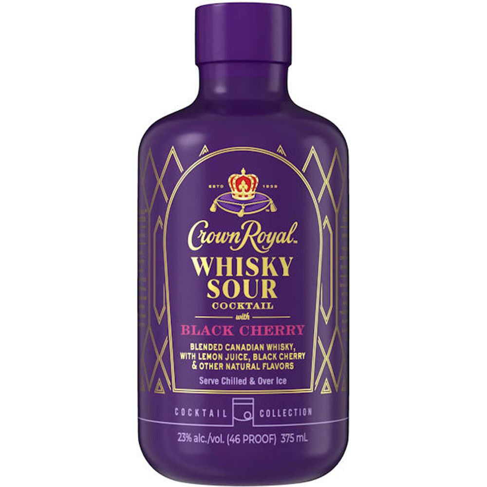 CrownRoyalBlackCherryWhiskySourCocktail375ml.jpg Crown Royal Black Cherry Whisky Sour Cocktail 375ml - Image 1