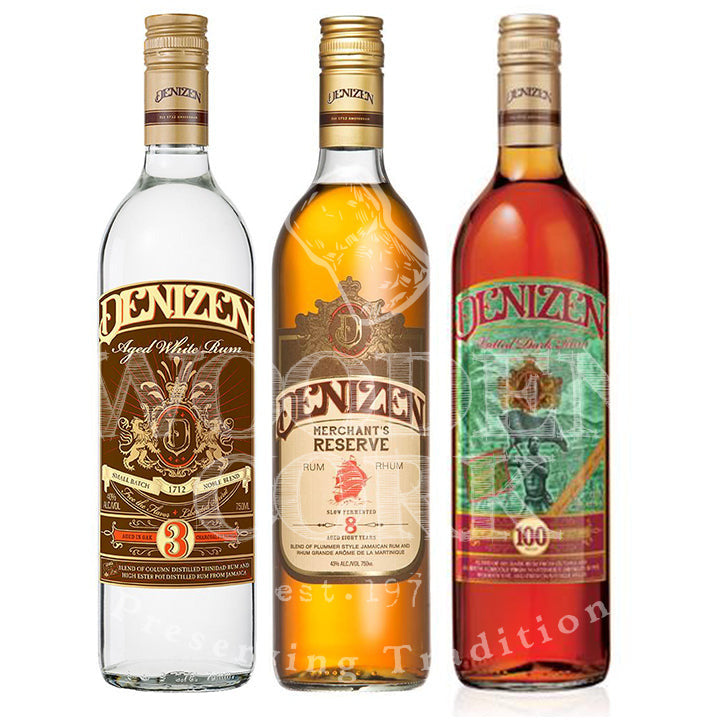 DenizenBundle.jpg Denizen White, Denizen Merchant's Reserve, Denizen Vatted Dark Rum Bundle - Image 1