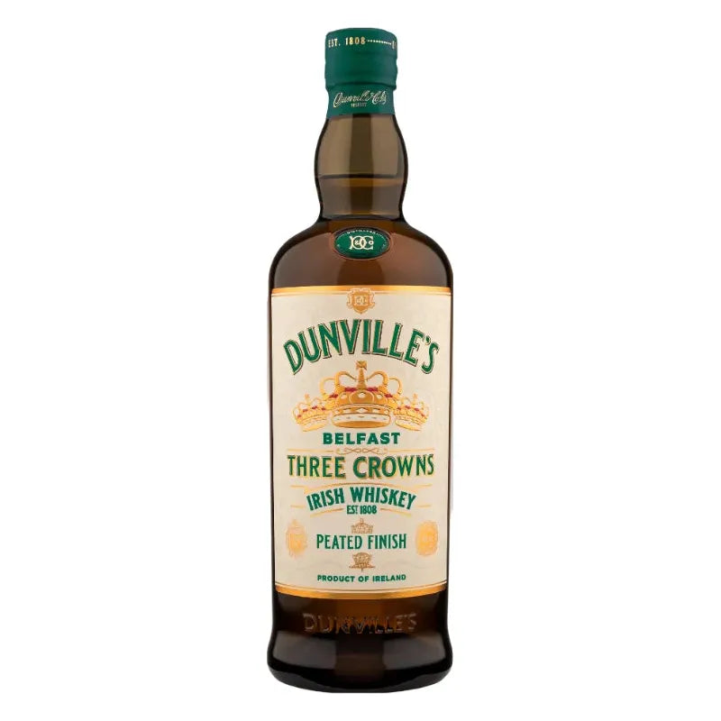 Dunville_sThreeCrownsPeatedFinishIrishWhiskey700mL.jpg Dunville's Three Crowns Peated Finish Irish Whiskey 700mL - Image 1
