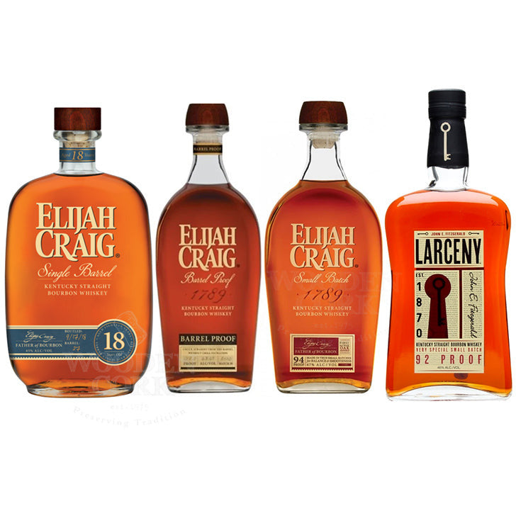 Elijah-Craig-18-Year-Bourbon-Elijah-Craig-Barrel-Proof-Elijah-Craig-Small-Batch-Bourbon-Larceny-Small-Batch-Bourbon-Bundle.jpg Elijah Craig 18 Year, Elijah Craig Barrel Proof, Elijah Craig Small Batch & Larceny Small Batch Bundle - Image 1