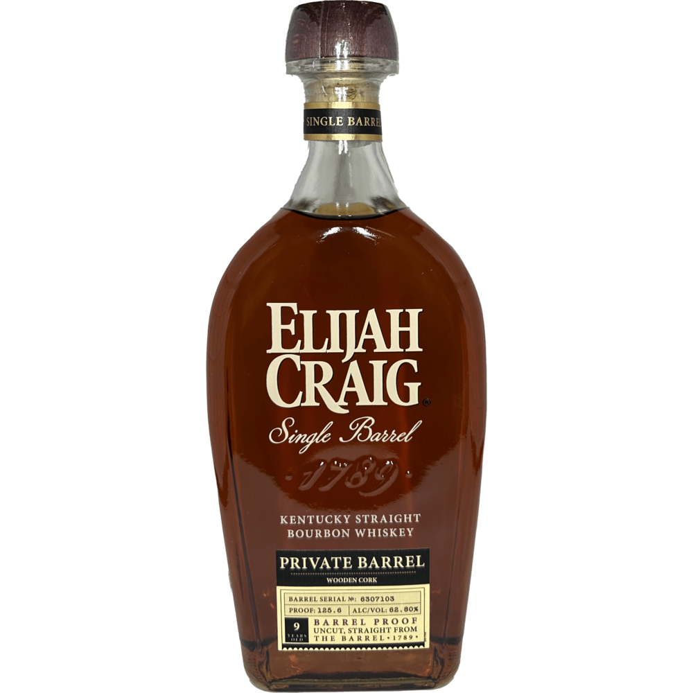ElijahCraigBarrelProofWoodenCorkPrivateBarrel.png Elijah Craig Barrel Proof Wooden Cork Private Barrel 125.6 Proof - Image 1