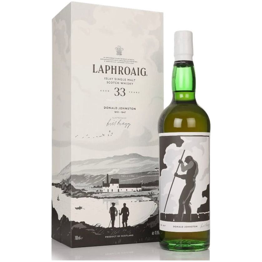 F5604370-8586-44AD-8EB5-1A1EE8FFFC31_1_201_a.jpg Laphroaig 33 Year Old Strong Characters Donald Johnston Single Malt Scotch Whisky - Image 1