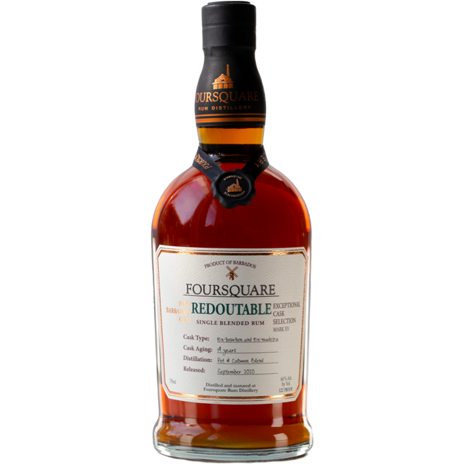 FoursquareDistillery14YearsOldRedoutableMadeiraBourbonExceptionalCaskSelectionMarkXVSingleBlendedRum.png Foursquare Distillery 14 Years Old Redoutable Madeira Bourbon Exceptional Cask Selection Mark XV Single Blended Rum - Image 1