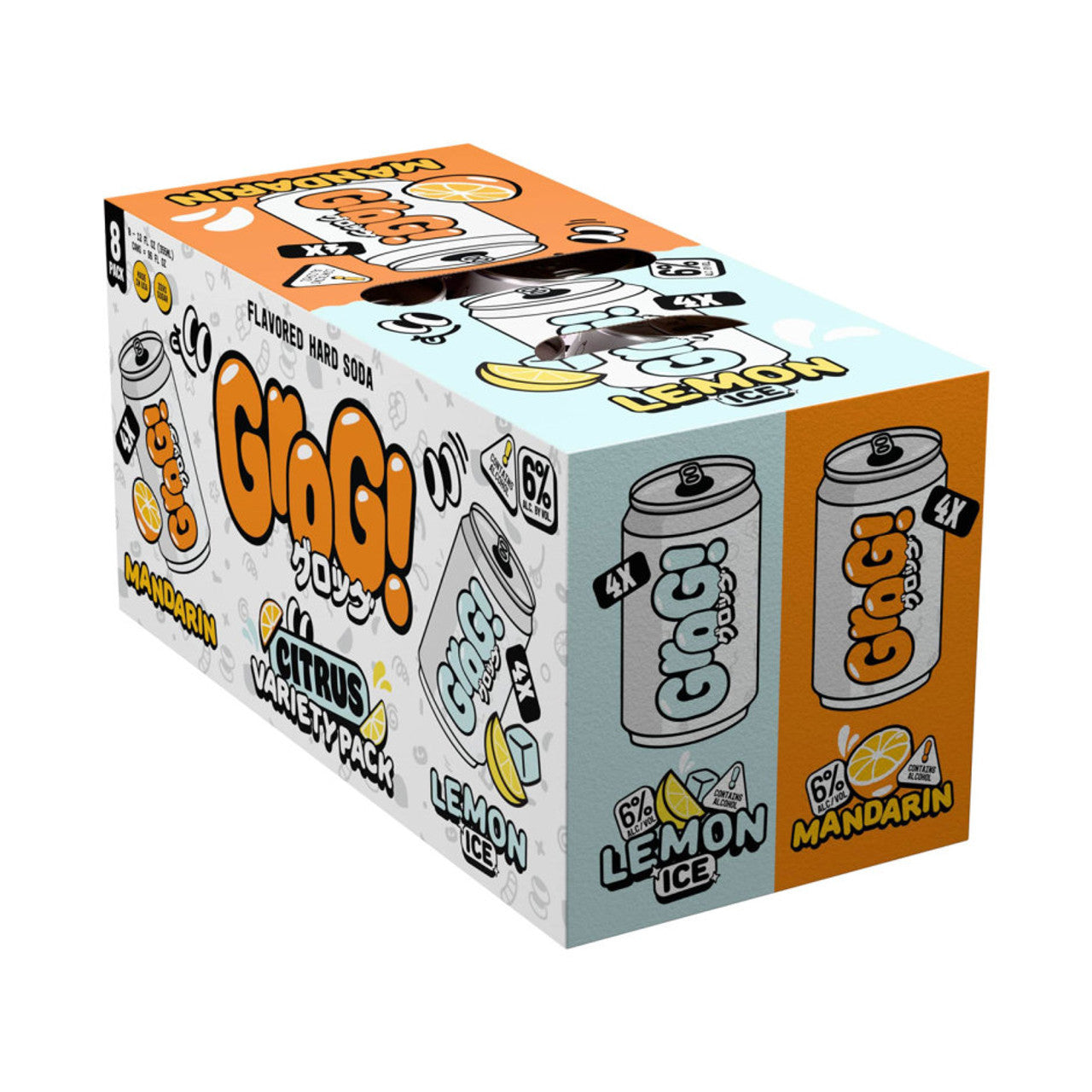 Grog_HardSodaCitrusVariety8PkCan.jpg Grog! Hard Soda Citrus Variety 8Pk Can - Image 1