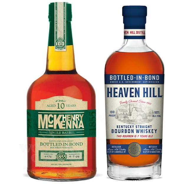 Henry-McKenna-10-Year-Whiskey-Heaven-Hill-7-Year-Bourbon-Whiskey-Bundle.jpg Henry McKenna 10 Year & Heaven Hill 7 Year Bottle-In-Bond Bundle - Image 1