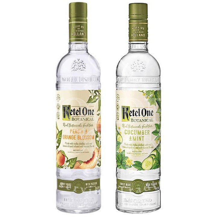KetelOneBotanicalBundle.jpg Ketel One Peach & Orange Blossom & Cucumber & Mint Botanical Vodka Bundle - Image 1