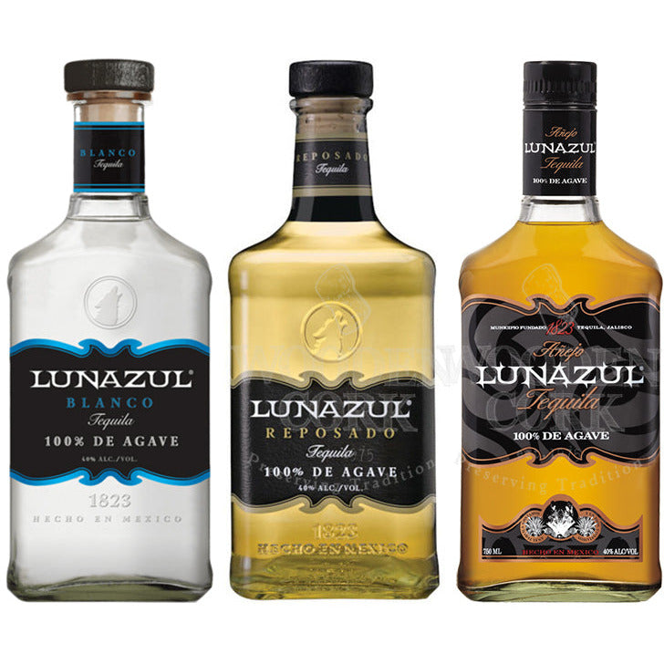 Lunazaul-Blanco-Reposado-Anejo-Tequila-Bundle.jpg Lunazul Tequila Blanco, Reposado & Anejo Bundle - Image 1