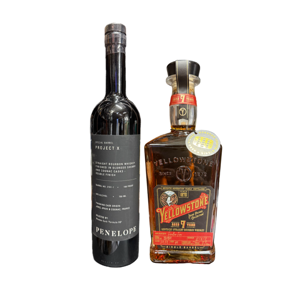 PenelopeProjectX_Yellowstone7YearWoodenCorkBarrelSelectionBundle.png Penelope Project X & Yellowstone 7 Year Wooden Cork Barrel Selection Bundle - Image 1