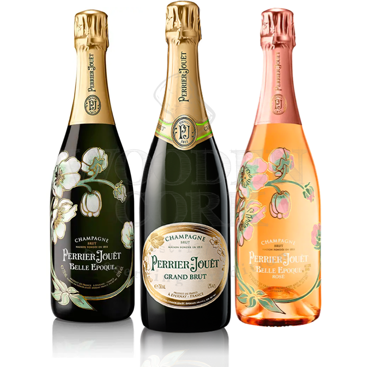 PerrierJouetBrut_BelleEpoque_BelleEpoqueRoseChampagneBundle.png Perrier Jouet Brut, Belle Epoque & Belle Epoque Rose Champagne Bundle - Image 1