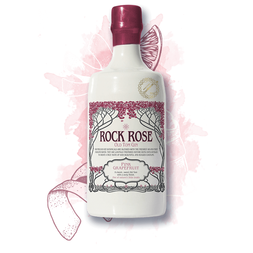 Pink-Grapefruit-Old-Tom-Rock-Rose-Gin.png Rock Rose Pink Grapefruit Old Tom Gin - Image 1