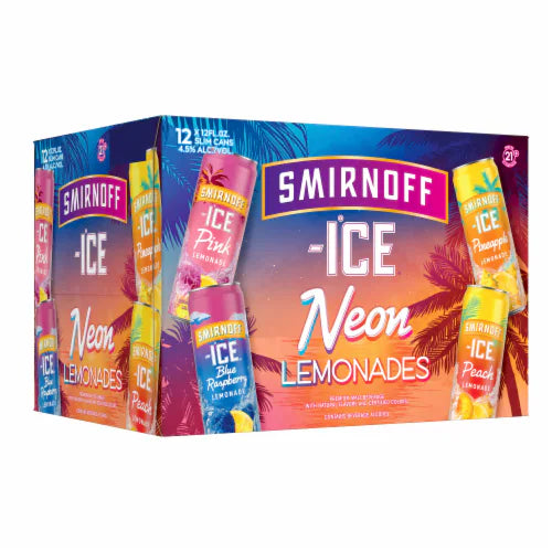 SmirnoffIceNeonLemonadesVariety12pkCn.jpg Smirnoff Ice Neon Lemonades Variety - Image 1