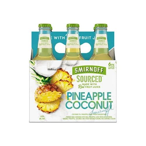SmirnoffIceSourcedPineappleCoconut6pkBtl.jpg Smirnoff Ice Sourced Pineapple Coconut - Image 1