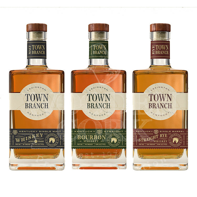 TownBranchWhiskies.jpg Town Branch Bourbon, Single Malt & Rye Bundle - Image 1