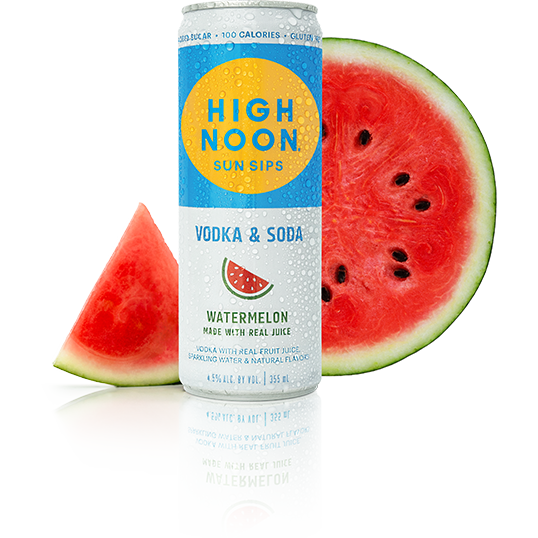 Watermelon.png High Noon Sun Sips Watermelon Vodka & Soda Hard Seltzer 4pk - Image 1
