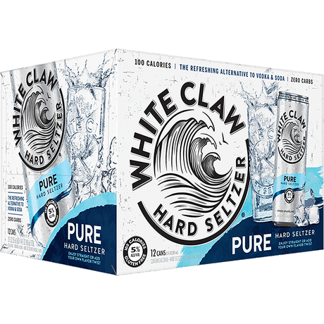 White_Claw_Hard_Seltzer_Pure_12pk.png White Claw Hard Seltzer Pure 12pk - Image 1