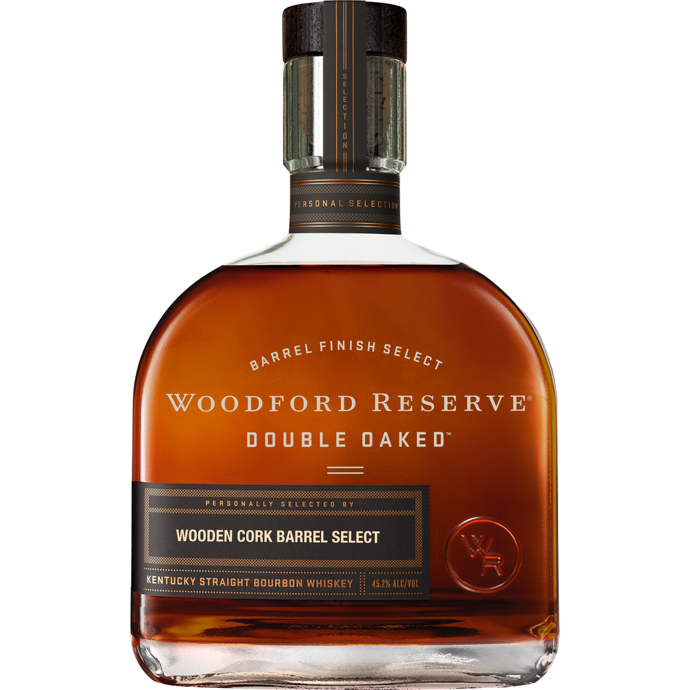 WoodenCork-WoodfordReserveDoubleOakedPersonalSelection-750ml-10054214-WF1128305_1.png Woodford Reserve Double Oaked Bourbon Wooden Cork Barrel Select - Image 1