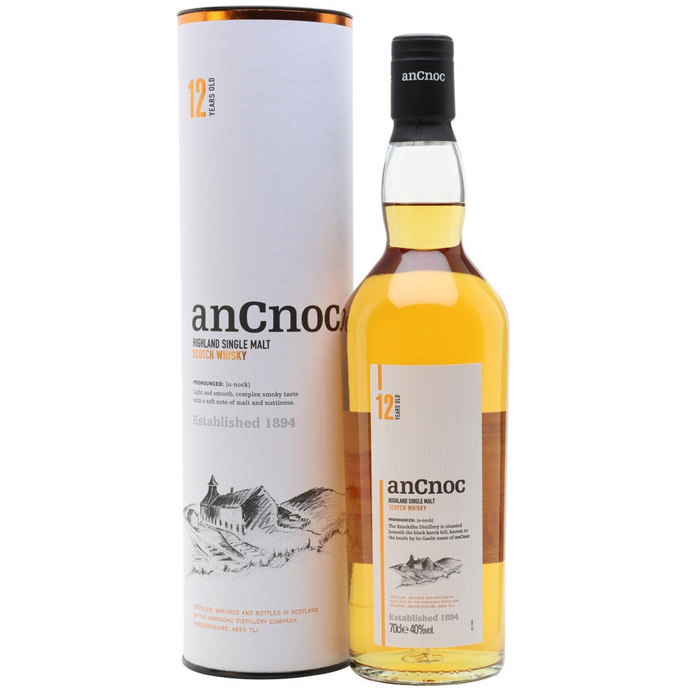 ancob.12yo.jpg AnCnoc 12 Year Old Highland Single Malt Scotch Whisky - Image 1
