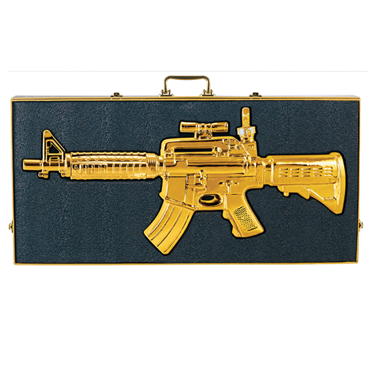atx-gold-gun.png Casino Azul Grand Anejo Rifle Gift Briefcase 1.75L - Image 1