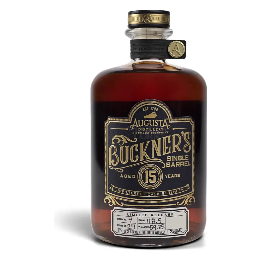 augusta-distillery-limited-release-15-year-old-buckners-single-barrel-cask-strength-bourbon-whiskey-136.jpg Augusta Distillery Limited Release 15 Year Old Buckner's Single Barrel Cask Strength Bourbon Whiskey 128.9 Proof - Image 1