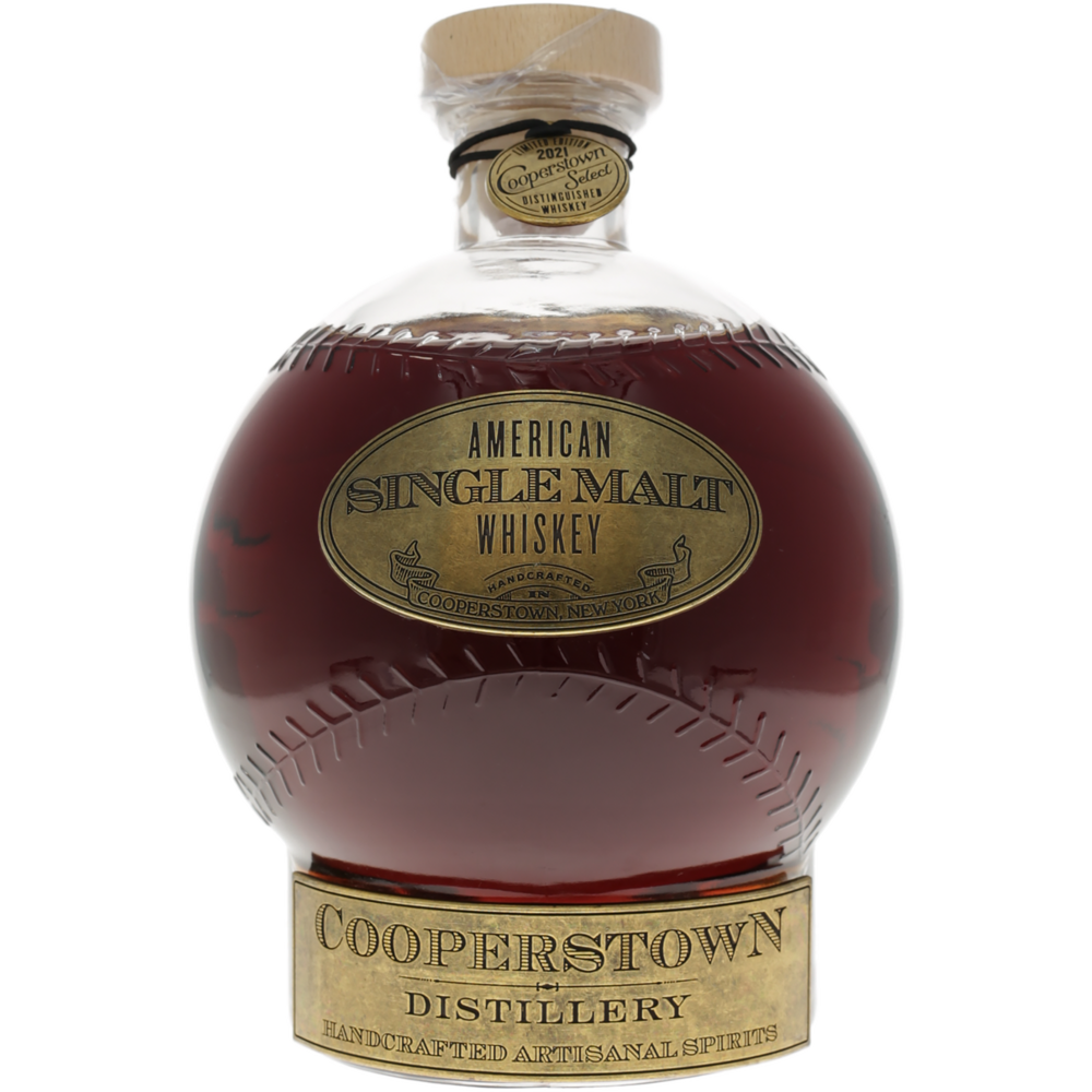 b7c8cf8eece6cf3504f1f8cc285aff44_900x_d5ee7420-c512-4890-afc6-8bfb315ebfa4.png Cooperstown Select Single Malt Whiskey Decanter - Image 1
