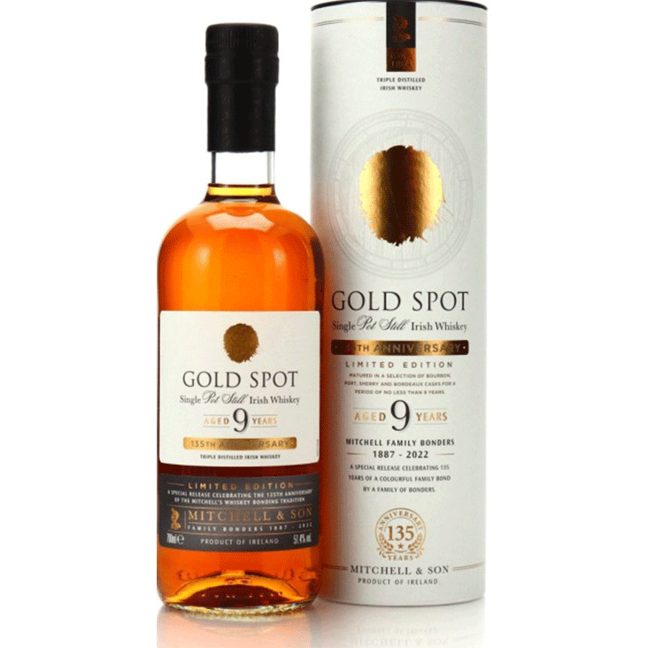 gold-spot-9-year.png Mitchell & Son Gold Spot 9 Year Old Single Pot Still Irish Whiskey - Image 1