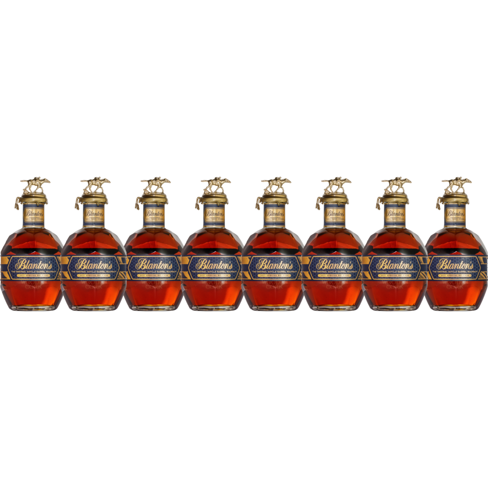 honey-8b.png Blanton’s Honey Barrel 2021 Special Release Full Horse Collection - 8 Bottles - Image 1