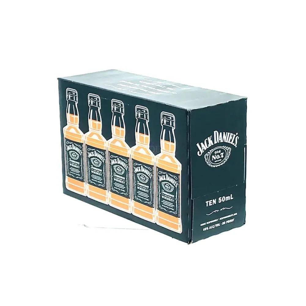 jack-daniels-black-label-old-no-7-tennessee-whisky-50ml-10-pack-american-whiskey-426.jpg Jack Daniel's Black Label Old No. 7 Tennessee Whisky 50ml 10 Pack - Image 1