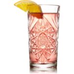 Libbey Hobstar Cooler Glasses, 16-ounce, Set of 4