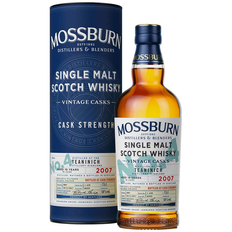 mossburn-single-malt-scotch-teaninich-distillery-vintage-casks-no-4.jpg Mossburn Single Malt Scotch Teaninich Distillery Vintage Casks No. 4 10 Yr - Image 1