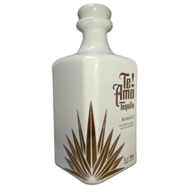 te-amo-tequila-blanco.png Te! Amo " Nom. 1459 " Ceramic Ultra Premium Blanco Tequila - Image 1