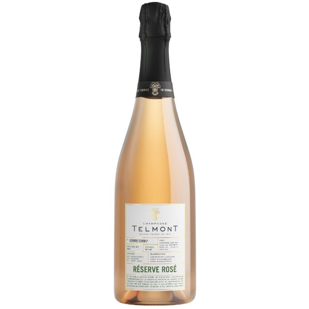 telmantrose.png Telmont Champagne Rose Reserve France 750ml - Image 1