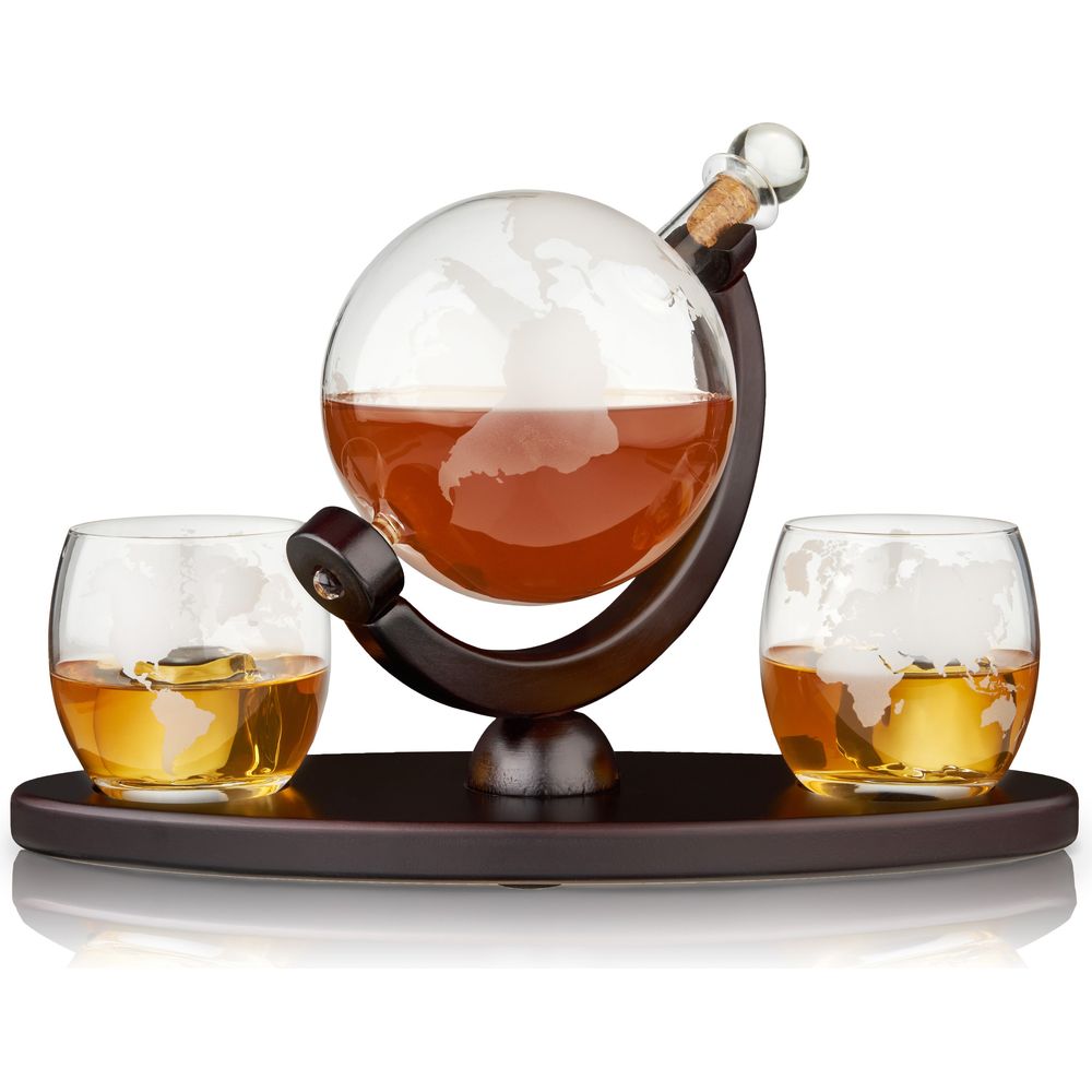 tqihbaznktuwdmpt47yb.jpg Globe Decanter and Whiskey Tumbler Set - Image 1