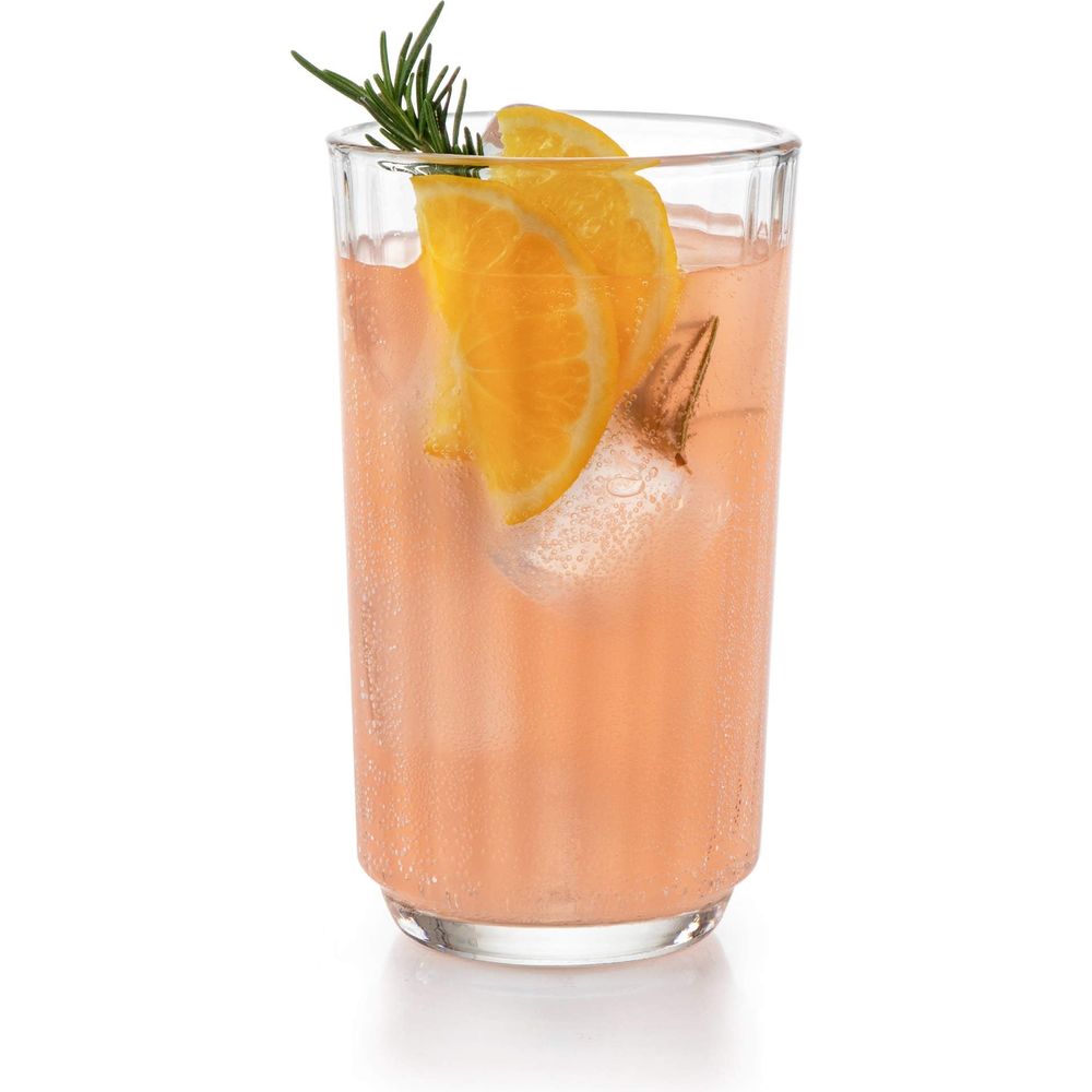 zyiq0de3xdwdtx6j1gff.jpg Libbey Paneled Highball Glasses, 17-ounce, Set of 6 - Image 1